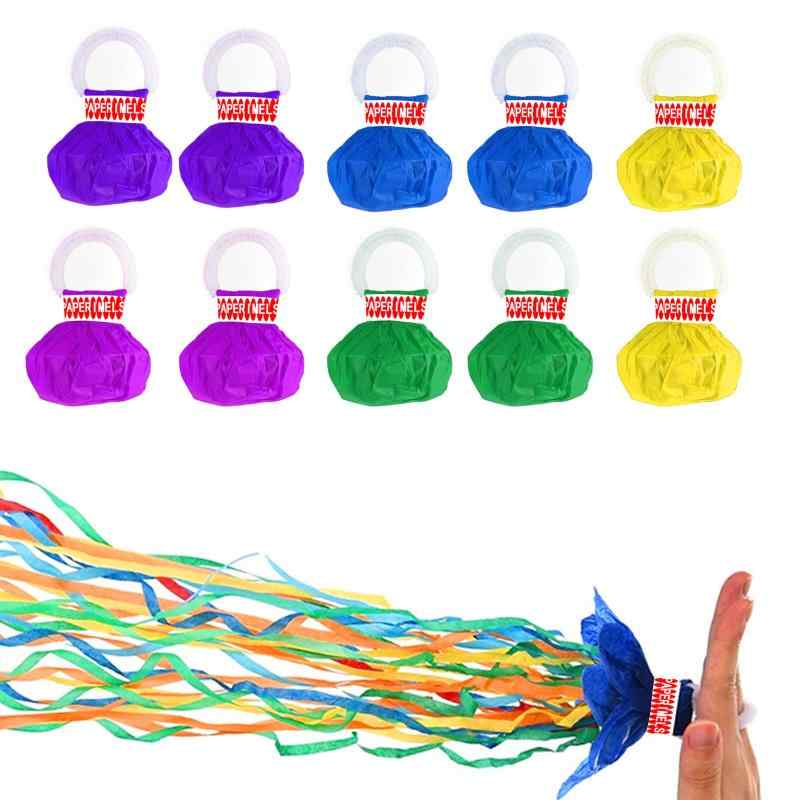 KASELIN 散らからないクラッカー パーティー コンフェッティ 10個セット 紙吹雪 手投げる 紙テープ パ..