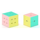 Findbetter MOYU Meilong マカロン 2x2 3x3x3 2点セット ステッカーレス 競技用キューブ 日本語解説書付き 回転スムーズ