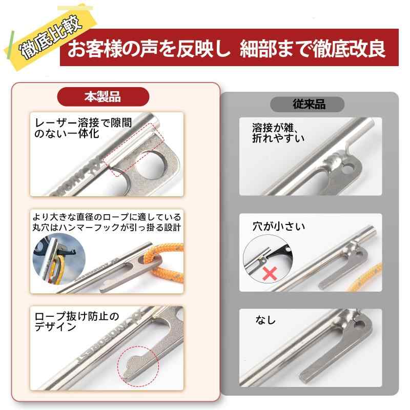 【新開発】AVOFOREST ペグ チタン製 チタンペグ レーザー一体化溶接 反射材入り 固...