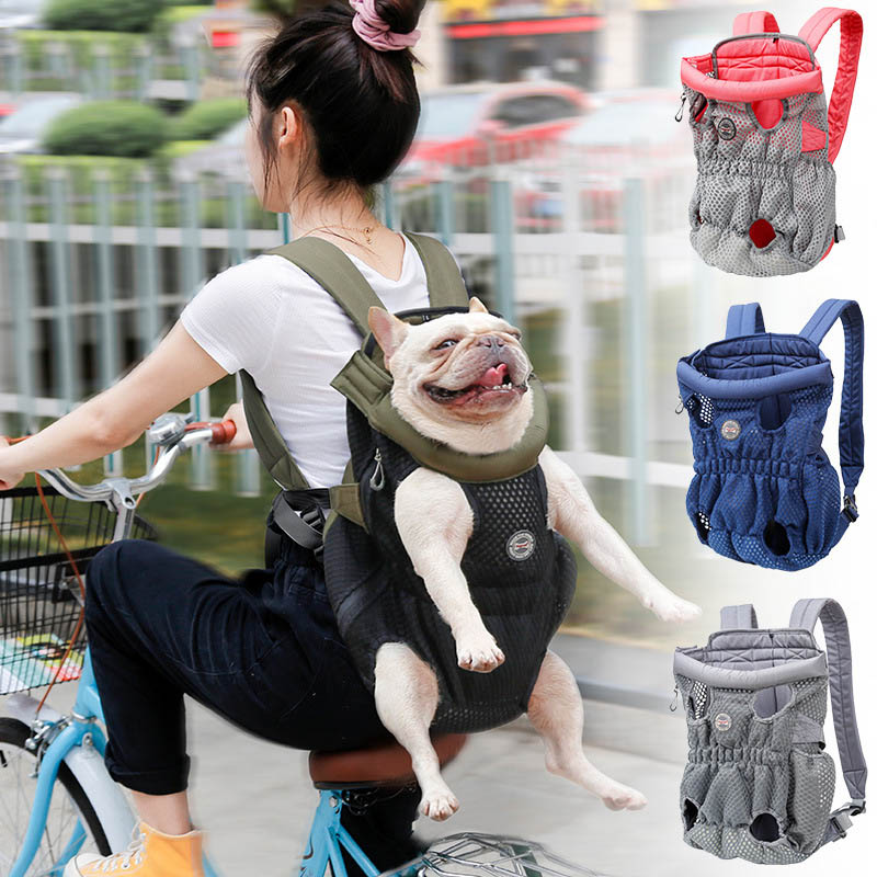 Knapsack Carrier - ペット用 キャリーバッグ リュック型 ペット用だっこひも ペットスリング 犬抱っこ紐 犬おんぶひも 小型犬猫 中型犬猫 2Wayバッグ 通気性 両手解放