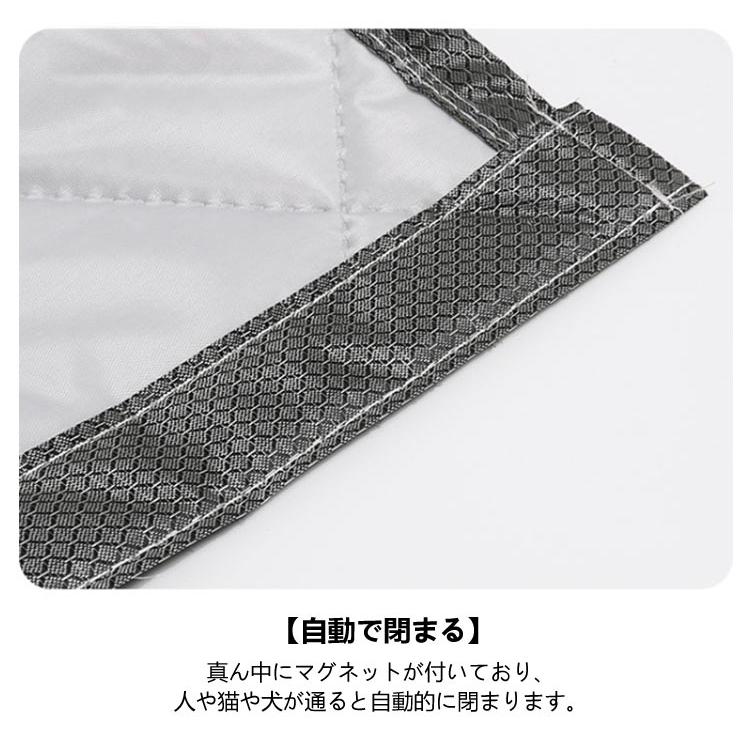 のれん 暖簾 遮光 目隠しロング 間仕切りカーテン 断熱カーテン 防寒 半間のれん ドアカーテン 厚手 無地 カーテン 2つ割れカーテン エアコン対策 階段用 小窓用 かーてん キッチン リビング 台所 洗面所 出入り口 防寒カーテン ドア マグネット式 冬 カーテン 簡単取付 fukurounomori-10009957 ふくろうの森楽天市場店 サンプル画像3