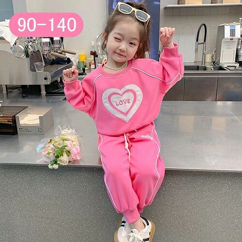 Girls' Hoodie and Pants Set - Autumn/Winter - Long-Sleeved Casual Outfit - Kids' Winter Clothing - Junior - Sportswear - Outings - School - Cute - White - Pink - Sizes 90cm - 100cm - 110cm - 120cm - 130cm - 140cm - Ages 2, 3, 4, 5, 6, 7, 8