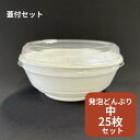 【セット】発泡 どんぶり 中 高蓋 セット 白 【25枚セット】 中央化学 直径150×高さ58mm 本体:発泡ポリスチレン 高蓋:OPS 丼 どんぶり 容器 ...