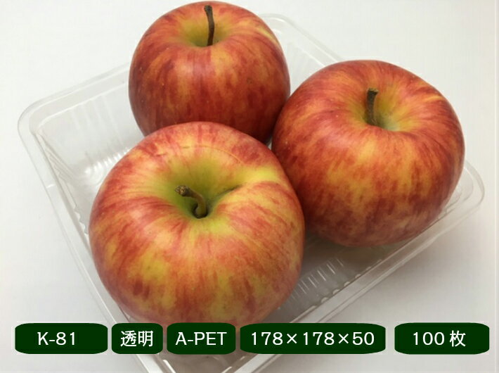 フルーツケース K-81 【100枚】 178×178×50mm リスパック (領収書対応可能)果樹 果物 容器 透明 フルーツ ケース プラスチック ぶどう ...