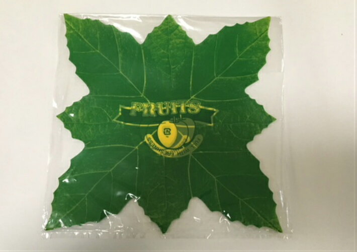 敷紙 新リーフ 緑 グリーン 200×200mm 1冊 30枚入 包み紙 リーフ 敷き紙 フィルム 果物 篭盛り 包む 信..