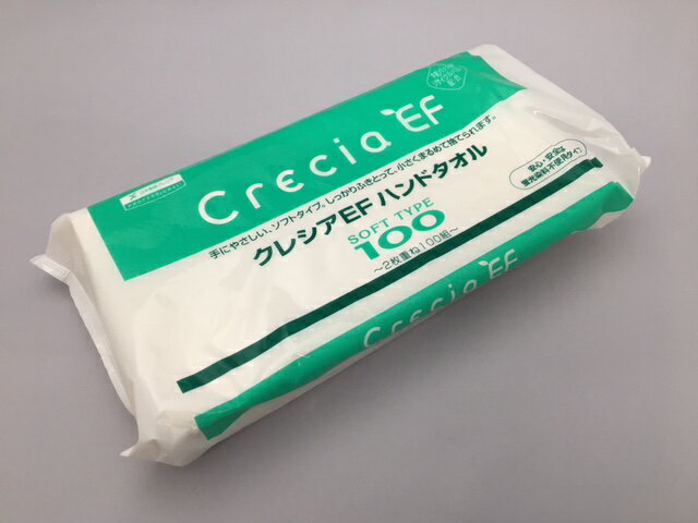 中判 クレシア ハンドタオル 100 ペーパータオル 1ケース 60束 / 2枚重ね 100組（200枚） 縦218×横230mm 中判 ハンドタオル ペーパー ..