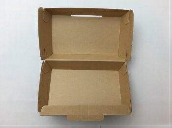 ネオクラフトボックス ランチボックス S 天面185×110/底面170×95/高70mm【20枚】未晒クラフト紙＋内側耐油加工 シモジマ 紙 クラフト 環境 容器 パック 使い捨て テイクアウト お持ち帰り 揚げ物 焼き鳥 サンドイッチ 業務用 宅配 デリバリー 紙容器