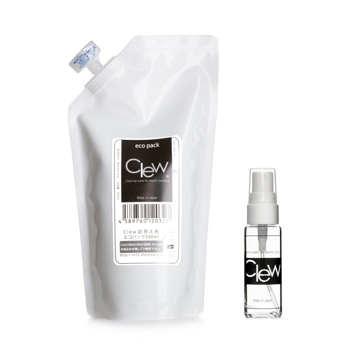 送料無料「 Clew クリュー 28ml+300ml 詰め替え パック」アイコス クリーナー 掃除 ニコレット クリーニング クリーニングスティック ブラシ ア...