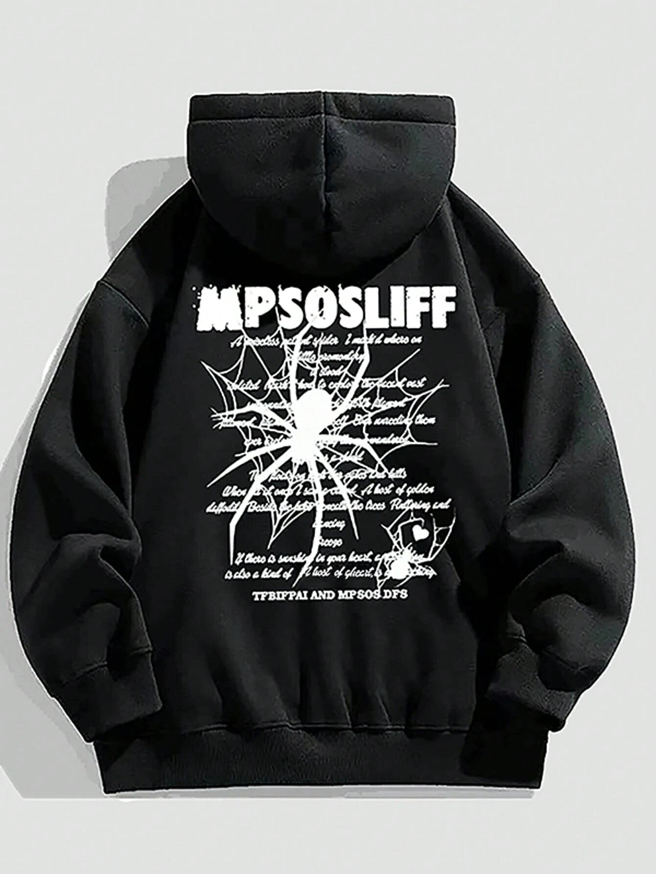 乐天商城 - 重磅纯棉男女兼用パーカー秋服長袖パーカー　メンズ ストリートファッション カジュアルなコーディネート おもしろプリント保温快適 フード付きの衛衣 秋服メンズ 黒