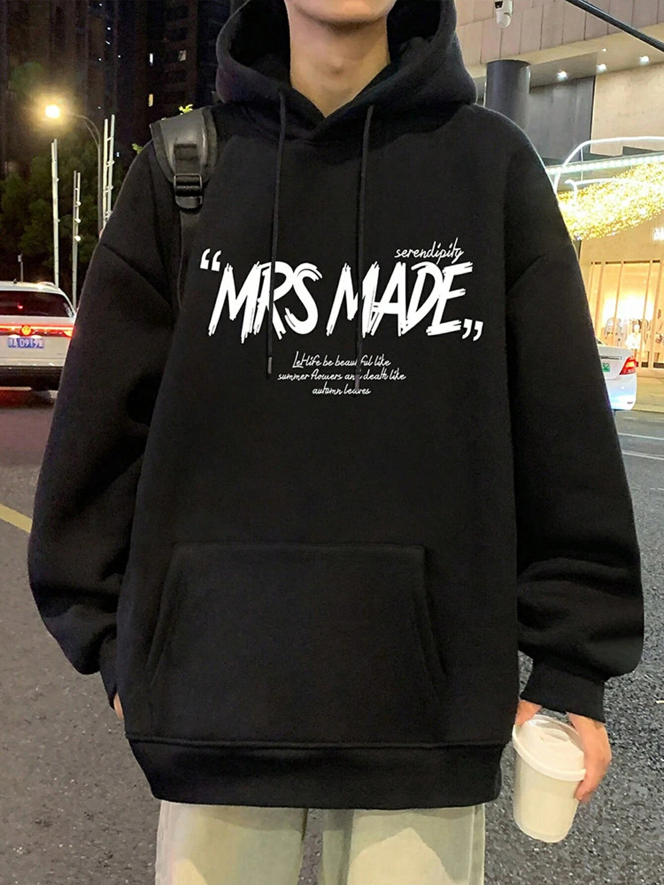 乐天商城 - 重磅纯棉男女兼用パーカー秋服長袖パーカー　メンズ ストリートファッション カジュアルなコーディネート おもしろプリント保温快適 フード付きの衛衣 秋服メンズ 黒y2k メンズ