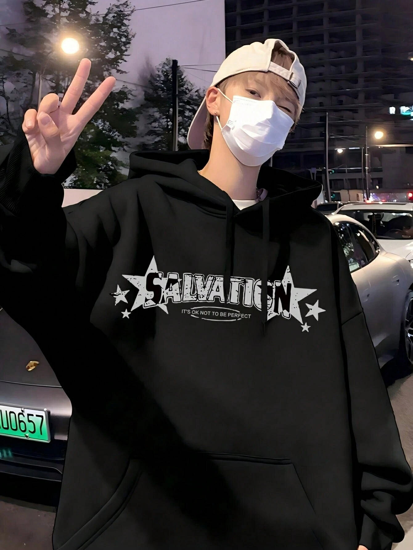 乐天商城 - パーカー トレーナー メンズ日本アニメ風フーデッドスウェットシャツ オーバーサイズルーズフィットプルオーバー柴犬プリント付き,ポケット,洗濯機対応冬の暖かさ,カジュアルジムカジュアルウェア,アニメファンへの素晴らしいギフト日本語テキストデザイン