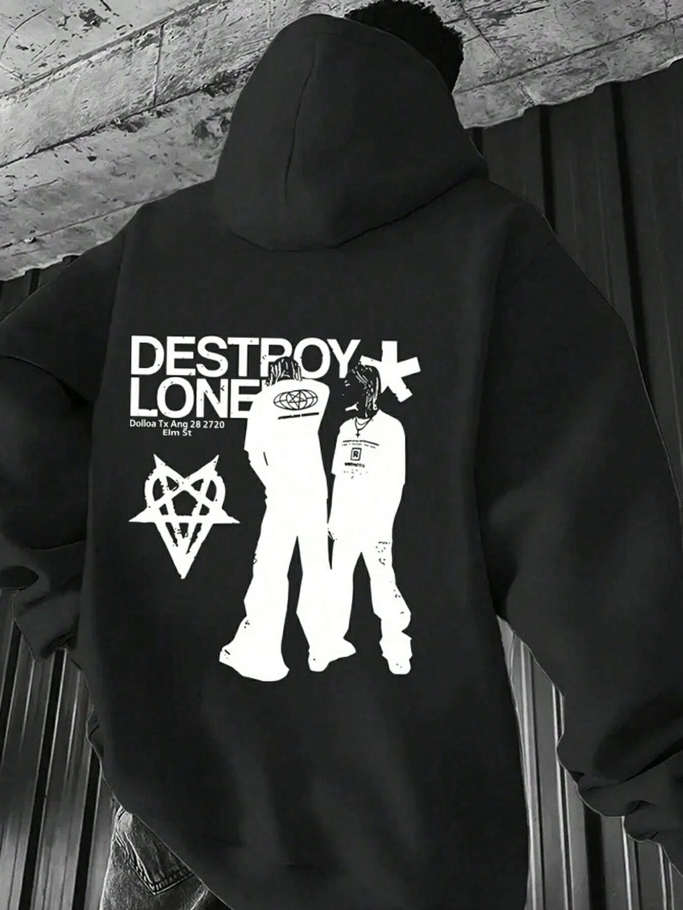 乐天商城 - 男女兼用パーカー秋服長袖パーカー　メンズ ストリートファッション カジュアルなコーディネート おもしろプリント保温快適 フード付きの衛衣 秋服メンズ 黒y2k メンズ