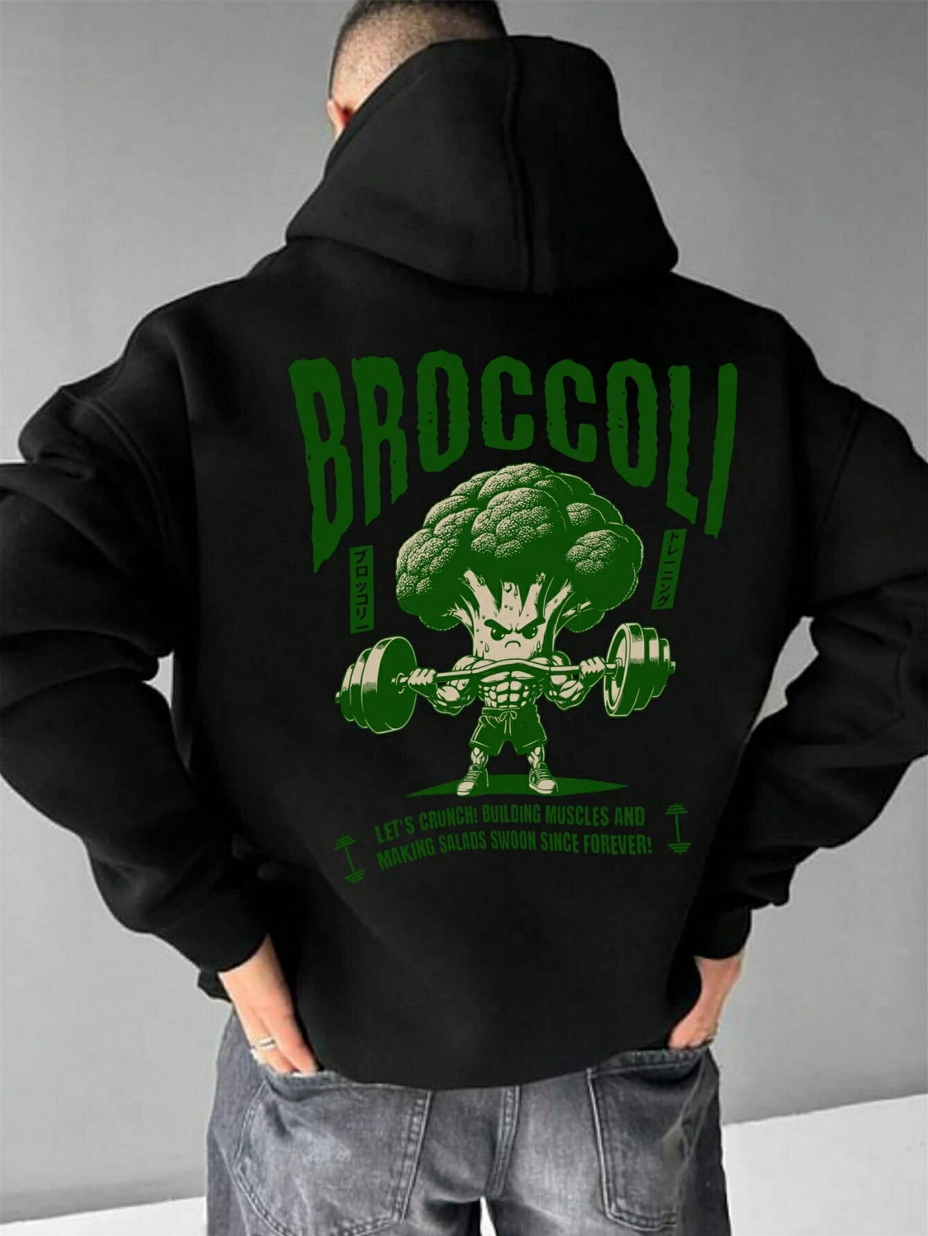 乐天商城 - メンズカジュアルストリートファニーカートゥーンフィットネスプリントポケットドローストリングパーカー、サーマルライニング、秋冬