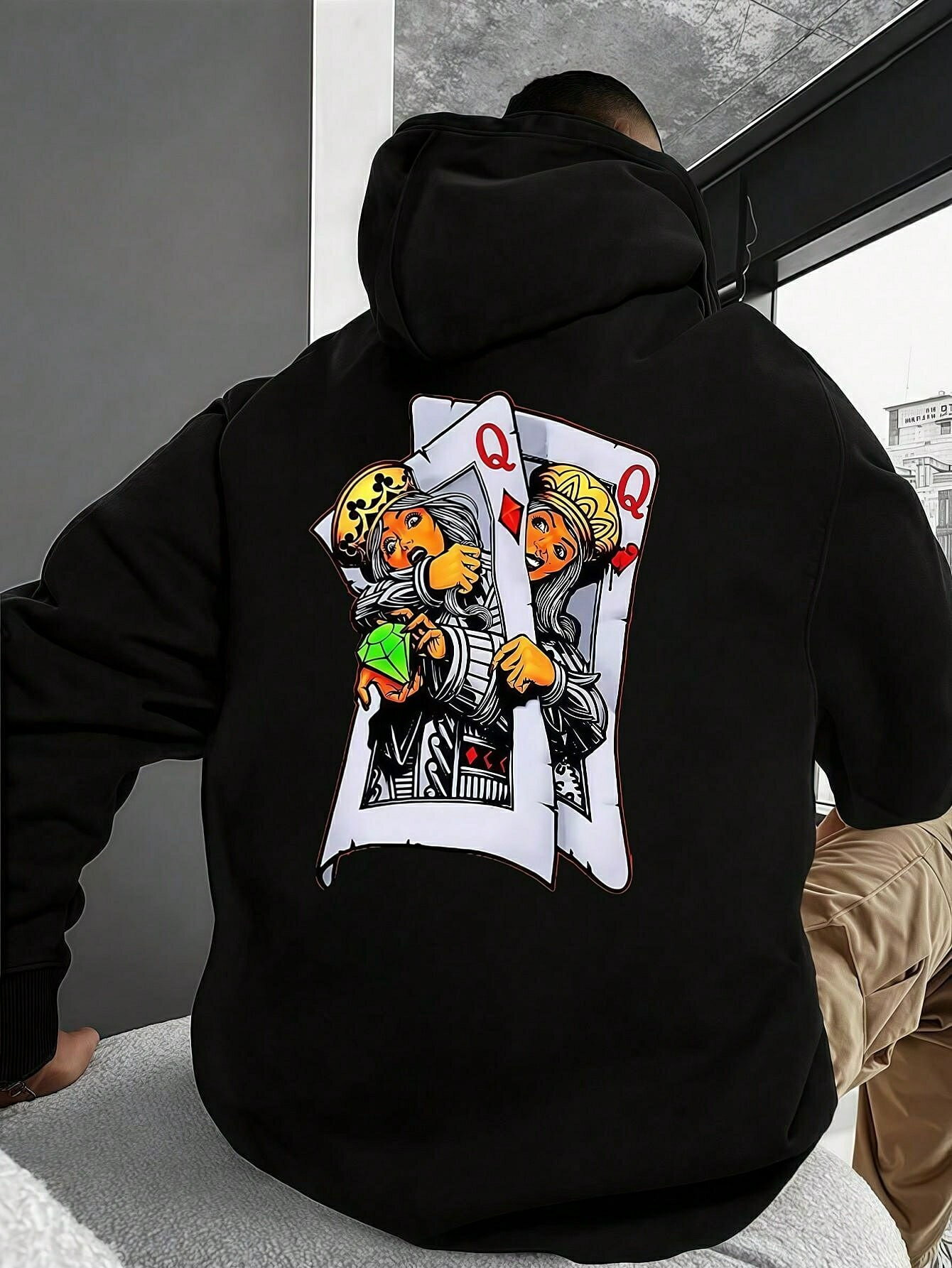 乐天商城 - メンズカジュアルルーズ ファッショナブル 多機能 フード付き長袖スウェットシャツ ポケット付き 秋