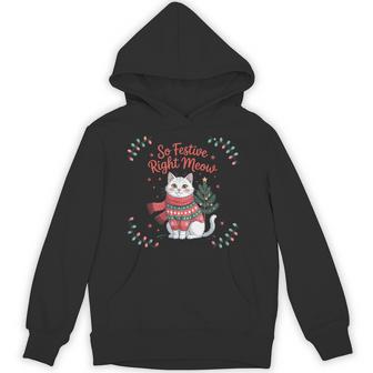 乐天商城 - とてもお祭り気分満点！ニャー！クリスマスキャットのヴィンテージホリデーラブパーカー