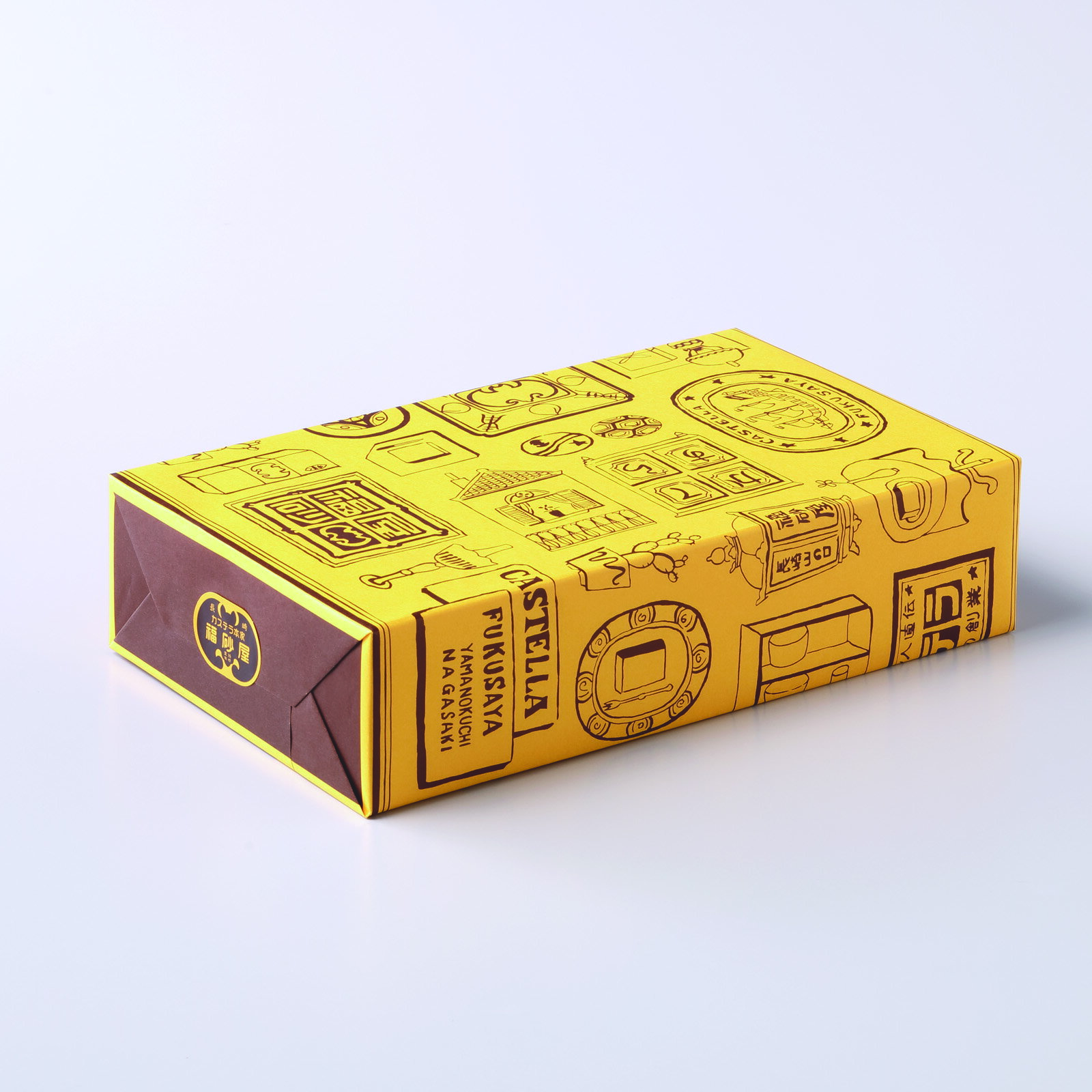 カステラ本家 福砂屋 カステラ 小切れ0.6号1本・1号1本入 手提げ袋付き