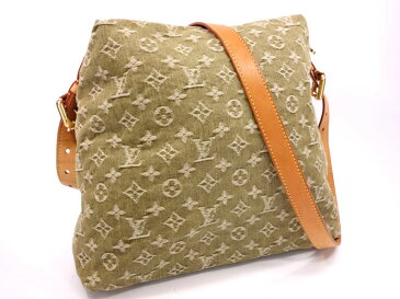 【中古】ルイヴィトン バギーGM モノグラムデニム リケン M95211 ロングストラップ モスグリーン ショルダー LOUISVUITTON 斜め掛け 40225