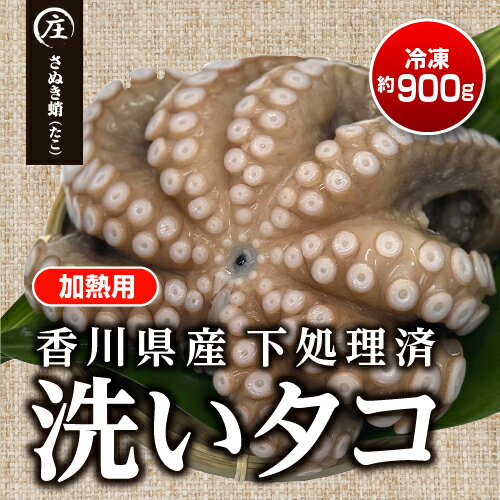 香川県産下処理済み・加熱用冷凍生タコ1杯約900g　さぬき蛸 おつまみ 冷凍食品 簡単調理 タコ お取り寄せ グルメ 海産物 瀬戸内 有明海