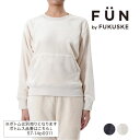 福助 公式 fukuske FUN : 無地 長袖プルオーバー 【トップスのみ】 シャギー ふわふわ 14P0010