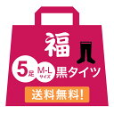 最大1000円OFFクーポン対象◆ポイント10倍◆イベント期間中【福袋】【送料無料】 レディース 黒タイツ M-Lサイズ 5足入り 数量限定 福袋 ハッピーパック 予約 レディース 婦人 タイツ お得