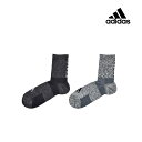 【ポイント3倍13日10時から!】福助 adidas アディダス ソックス 靴下 2足組 土踏まず 甲メッシュ パイル クルー丈 通気性 クッション性 (065...