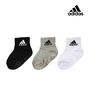 ポイント20倍！27日 9:59まで！靴下 ベビー まとめ買い ブランド adidas アディダス 3足組 ワンポイント ショート丈 ソックス 1232-0B19-14cm 綿 くつした くつ下 ソックス 子供 こども つま先 かかと 補強 黒 白 グレー ネイビー シンプル フクスケ福助 公式