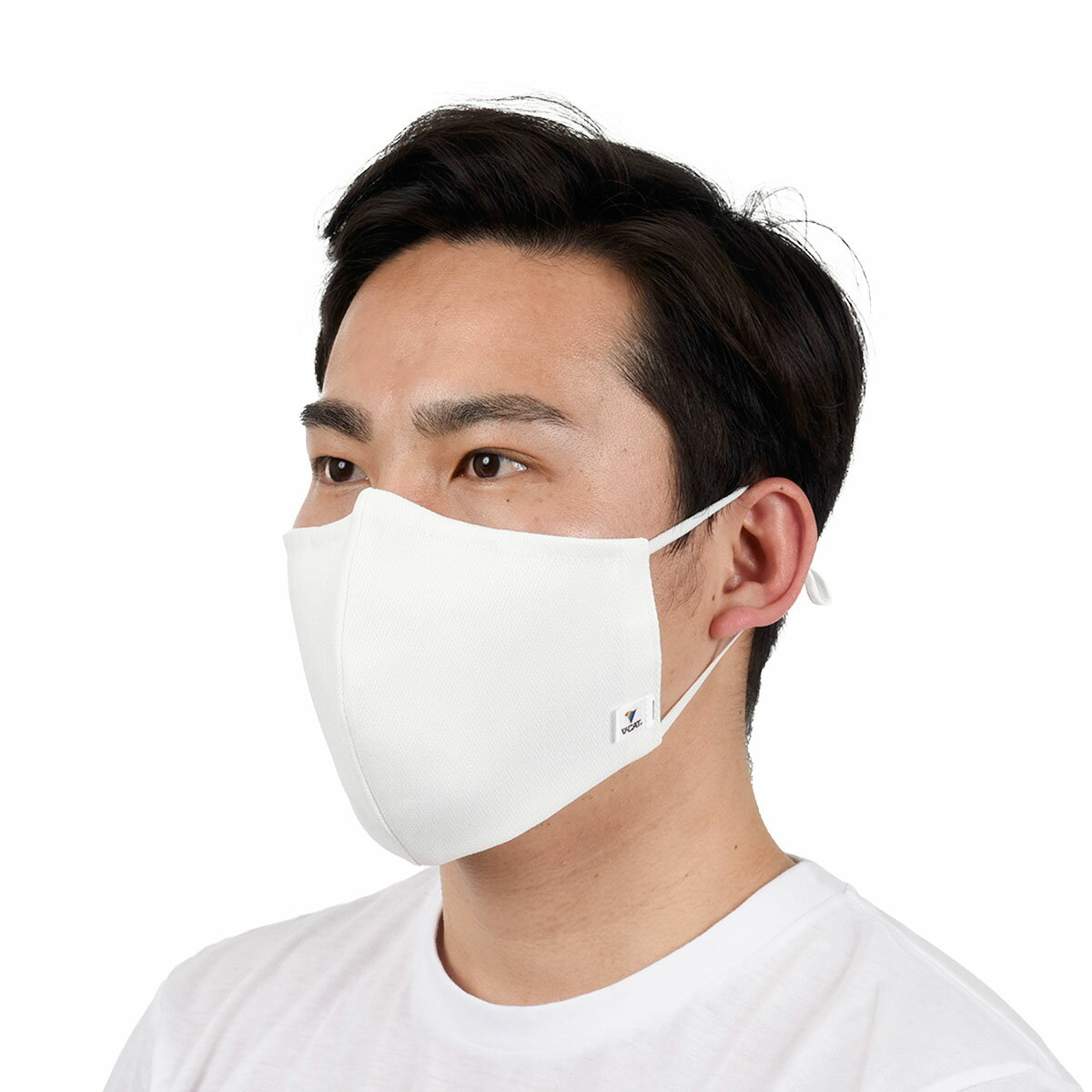福助 公式 マスク 洗える 肌に優しい 洗って使える 光触媒 V-CAT 足袋工場で作ったマスク 大き目サイズ 1枚入 9007-000Lサイズ 大きめ 感染対策 予防 風邪 ウイルス レディース メンズ 女性 男性 綿 綿100％ ワイヤー入り 日本製