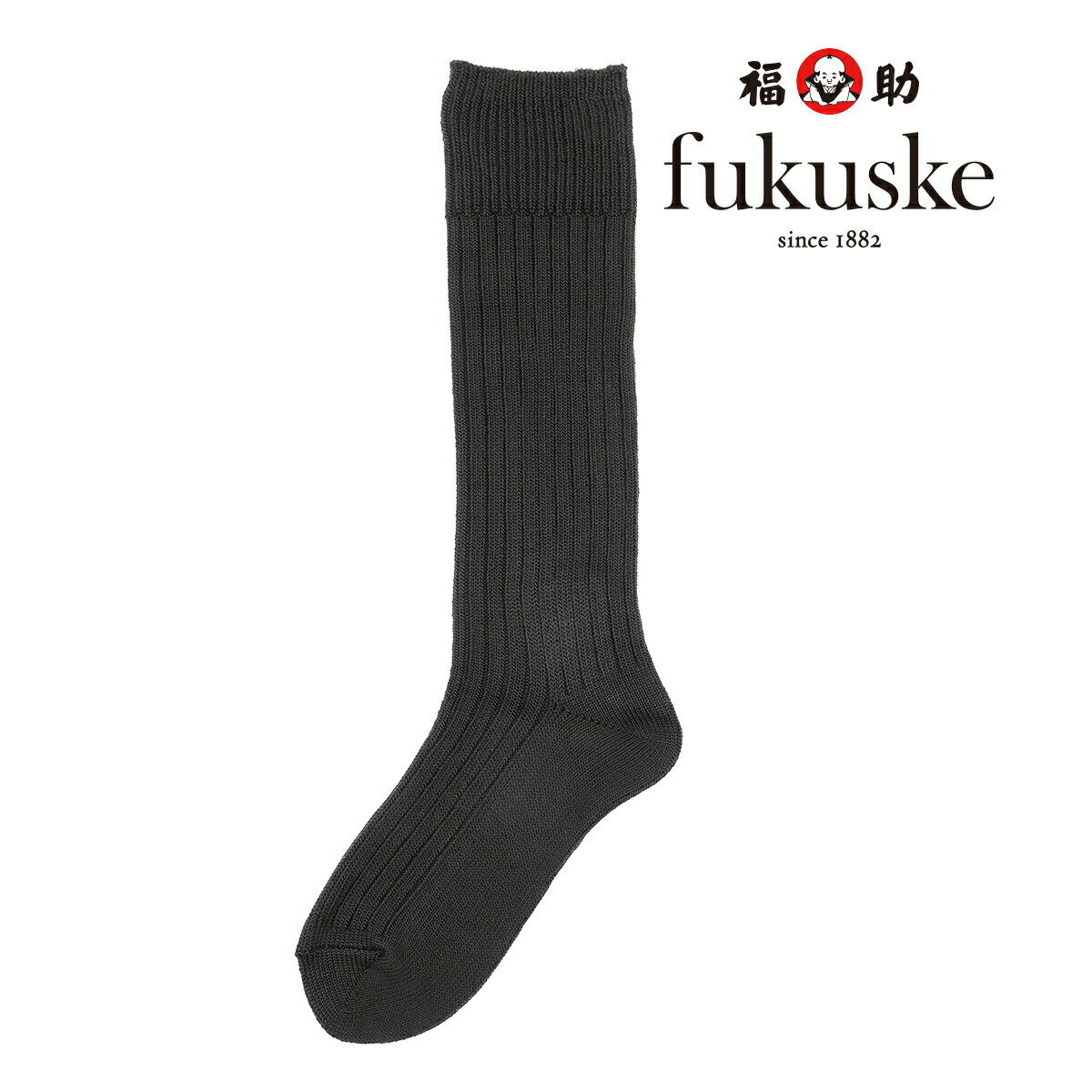 福助 靴下 レディース 靴下 レディース fukuske レーヨンシルク ユッタリ3:1 リブ ロング クルー丈 3363-68522-24cm オフホワイト 婦人 女性 フクスケ fukuske福助 公式