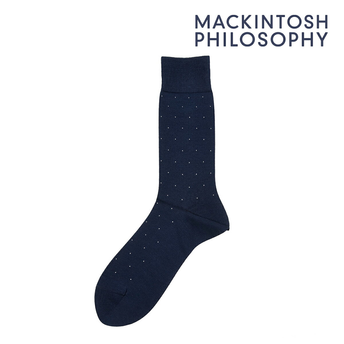 靴下 メンズ MACKINTOSH PHILOSOPHY (マッキントッシュフィロソフィー) ピンドット クルー丈 2m045紳士 男性 フクスケ fukuske福助 公式