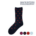 靴下 レディース MACKINTOSH PHILOSOPHY マッキントッシュフィロソフィー マルチストレッチパイル ハート クルー丈 3307-846婦人 女性 フクスケ fukuske福助 公式