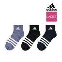 福助 公式 靴下 ショート丈 3足組 レディース adidas(アディダス) Deoシリーズ 無地 ワンポイント リブ 破れにくい 消臭 ワイドヒール 3234-09L婦人 女性 フクスケ fukuske