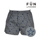 福助 【fukuske FUN(フクスケファン)】 トランクス 星柄 トランクス 綿100%(453P2017)紳士 男性 メンズ フクスケ fukuske ふ...