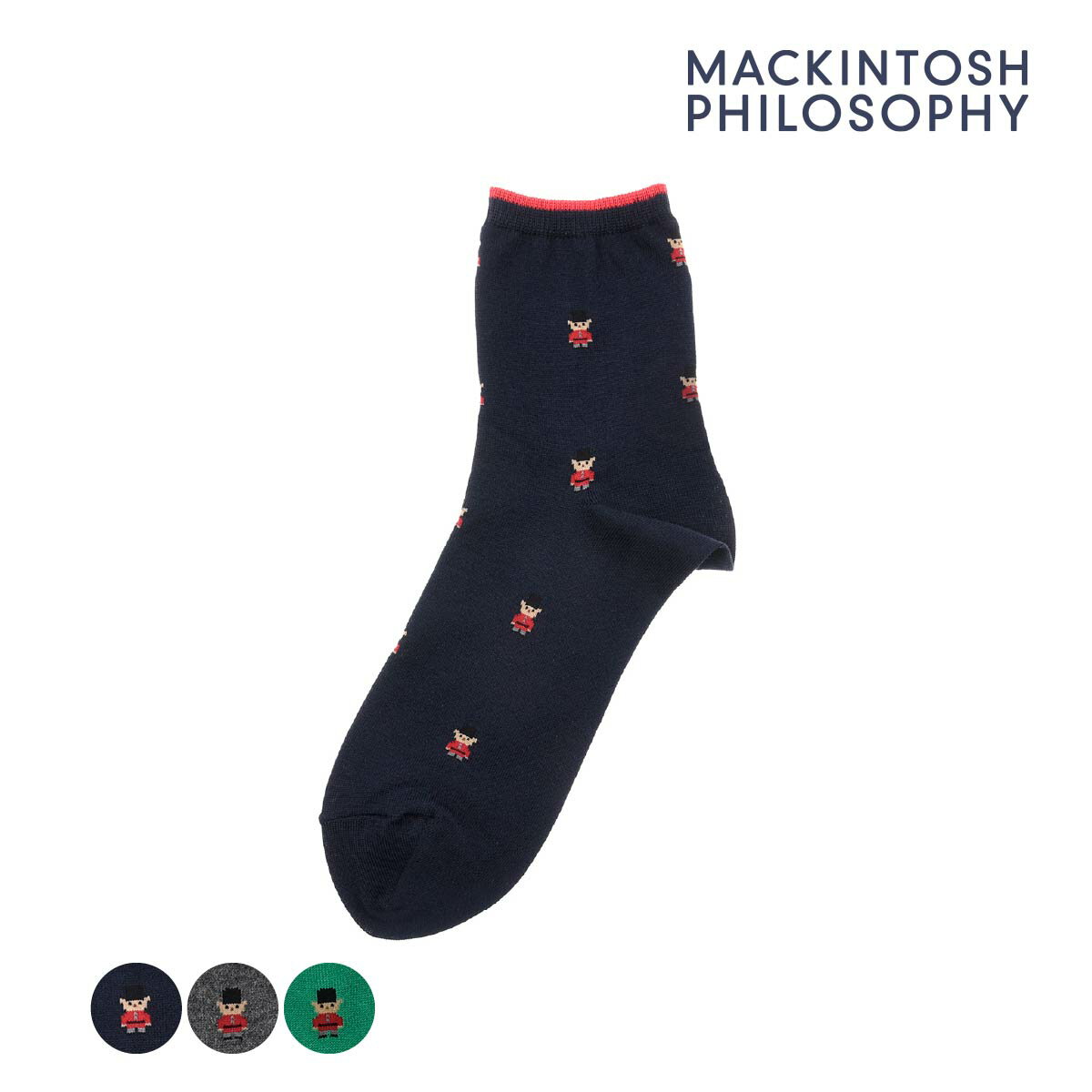 Rakuten - MACKINTOSH PHILOSOPHY(マッキントッシュフィロソフィー) 靴下 バッキンガムベア ミドル丈 転写プリント (2M396)