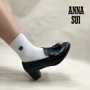 【ANNA SUI(アナスイ)】 靴下 無地 ティティ 刺しゅう ミドル丈 (3336-12N)