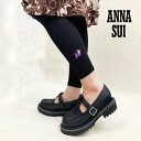 【ANNA SUI(アナスイ)】 レギンス 無地 ティティ 左足首刺しゅう 10分丈 ネーム付き(004-8011)