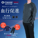 Colantotte Active (コラントッテ アクティブ) ルームウェア 無地 ワンポイント 上下セット 十分袖 十分丈 ダンボールニット 血行促進 (H...