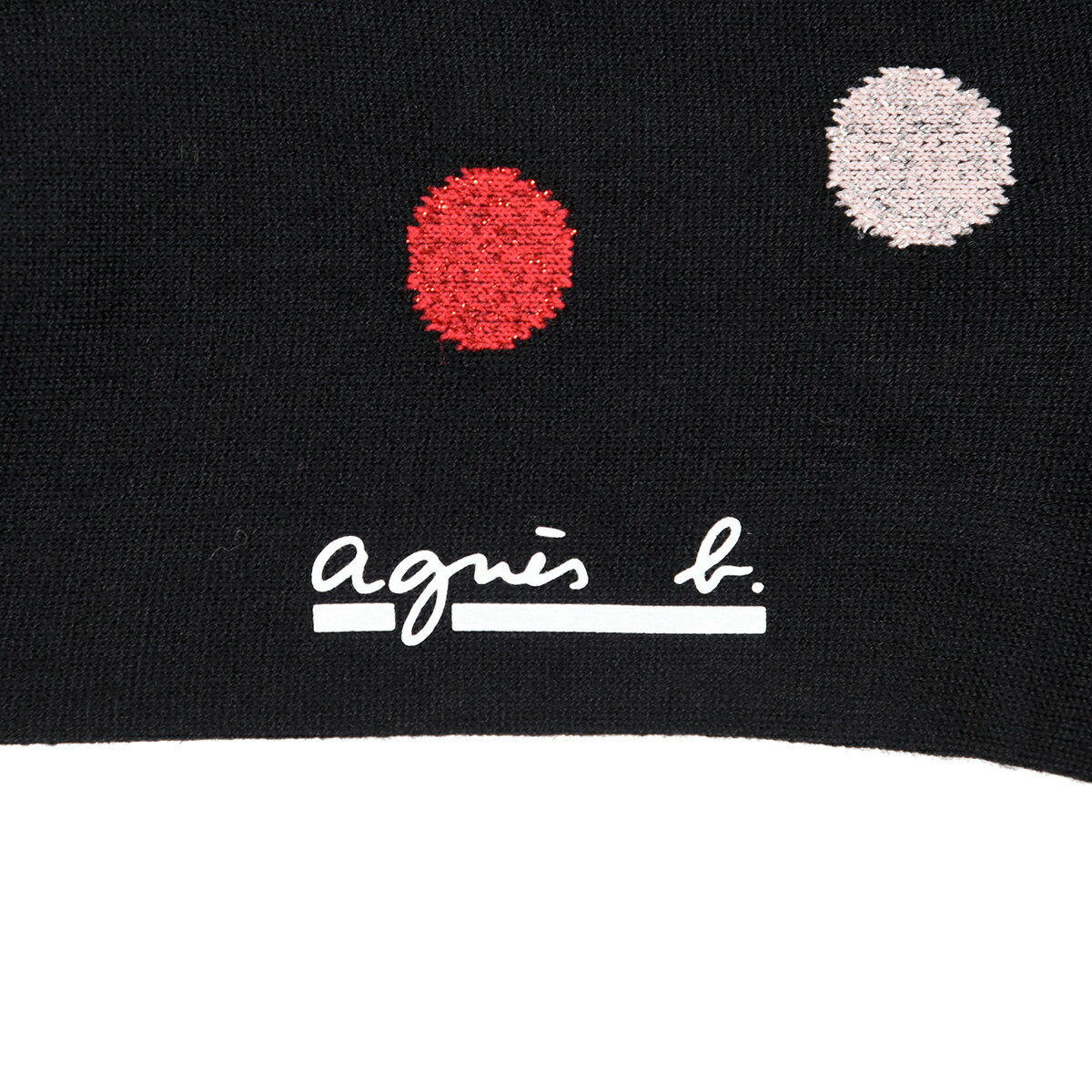 agnes b.(アニエスベー) 靴下 カラフルドット クルー丈 ゆったりらくらく(3344-009)