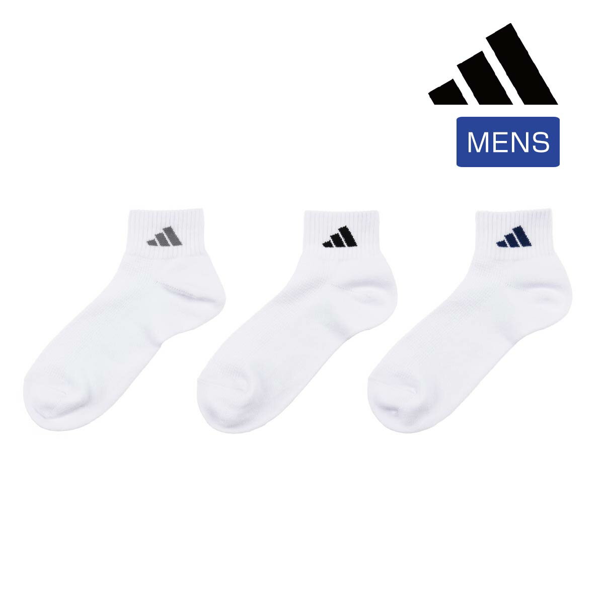 Rakuten - 福助 【adidas(アディダス)】3足組 靴下 DEO 無地 ロゴ ショート丈 足の甲メッシュ(06089W)紳士 男性 メンズ フクスケ fukuske ふくすけ 父の日 プレゼント 実用的 ギフト 2026