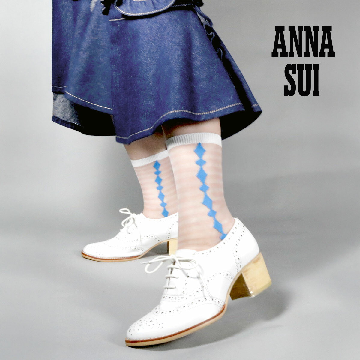 Rakuten - ANNA SUI(アナ スイ) 靴下 ボーダー柄 クルー丈 日本製 (3136-412)