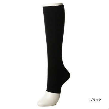 【SUPER SUPPORT スーパーサポート 《強圧》 260デニール オープントゥ 着圧ハイソックス】日本製 着圧ソックス 脚やせ ほっそり むくみ 在宅 テレワーク 丈夫 引き締め レディース 福助 フクスケ
