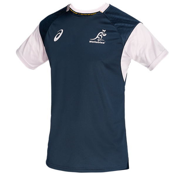 アシックス (asics) ラグビー ワラビーズ トレーニングティー WALLABIES TRAINING TEE 2022 2111B488 400 レプリカ(2111b488-400)