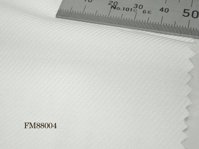 オリジナルオーダーシャツ●FM88004 THOMAS MASON社製 Italy Fabrics白ツイルドビー地　140番手双糸　100%cotton