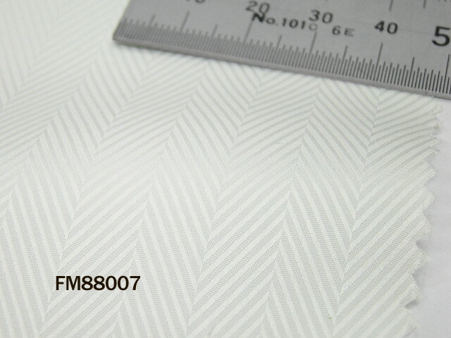 オリジナルオーダーシャツ●FM88007 THOMAS MASON社製 Italy Fabrics白ヘリンボーンドビー地　140番手双糸　100%cotton