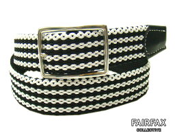 メッシュベルト [ FAIRFAX / フェアファクス ]●fb004/ FITZGERALD バックルリバーシブルベルト BELT/01-003 #01BLACK /黒 ( メッシュベルト/リバーシブル/ドレス/ベルト/メンズ ) 【楽ギフ_包装】【あす楽対応】