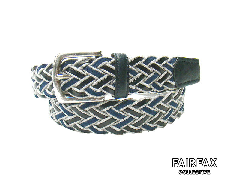 楽天トラッド ハウス フクスミ★TIME SALE★開催中★[ FAIRFAX / フェアファクス ]●fb007/ FITZGERALD メッシュベルトBELT/01-004 #02NAVY /紺 （ 秋冬春メッシュベルト/ドレス/ベルト/メンズ ） 【楽ギフ_包装】【あす楽対応】