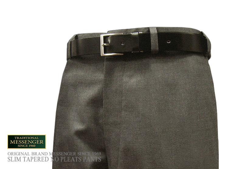 [ 春夏 ] ミディアムグレーサマーウールパンツ ( スリムテーパードノータックMODEL ) M6000#60/61 ( スラックス/パンツ/ズボン/ボトム )