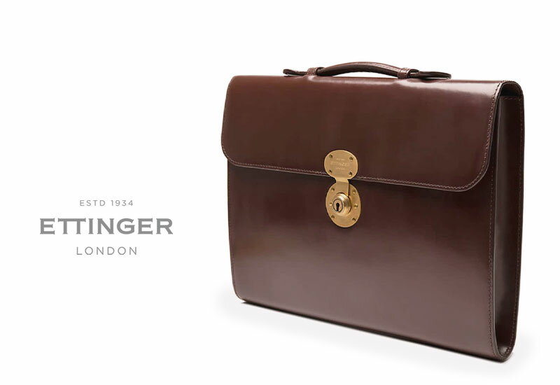 エッティンガー ビジネスバッグ [ETTINGER社公認正規販売店] エッティンガー / ETTINGER ● BURLINGTON BRIEFCASE HEFO 2149JL / NUT バーリントン ブリーフケース ( 革製鞄/メンズ/ビジネスバッグ/BAG )