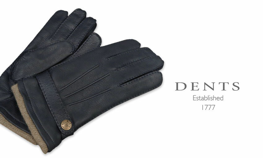 デンツ　手袋（メンズ） [デンツ社公認販売店]DENTS 手袋 / デンツ手袋 DEERSKIN / ディアスキン ( 鹿革 ) [ NAVY / ネイビー ] 5-1548NA 【楽ギフ_包装】