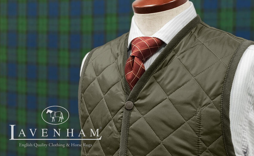 LAVENHAM / ラベンハム [ DUBLIN / ダブリン ] [ ポリエステル ] ●264 / OLIVE GREEEN ( オリーブグリーン ) キルティングベスト / メンズ / MENS ( LVH101380200B0/SLJ1051 )