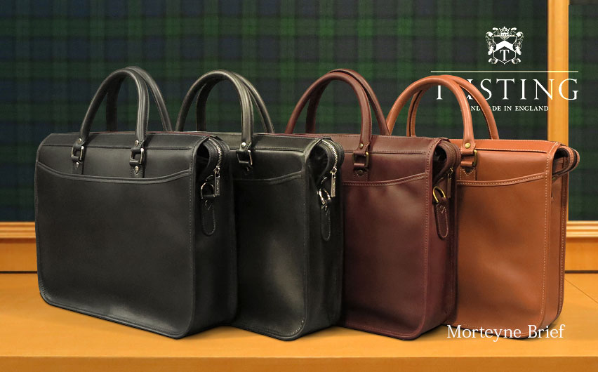 タスティング ブリーフケース Morteyne Atlantic leather Briefcase モルティーン アトランティック レザー ブリーフケース